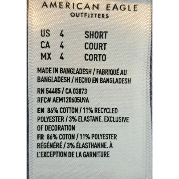 American Eagle Womens Size 4 Short Gray Corduroy Pants 27x28 Stretch New - Picture 5 of 10